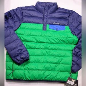 EDDIE BAUER STRATUSLITE DOWN SNAP MOCK